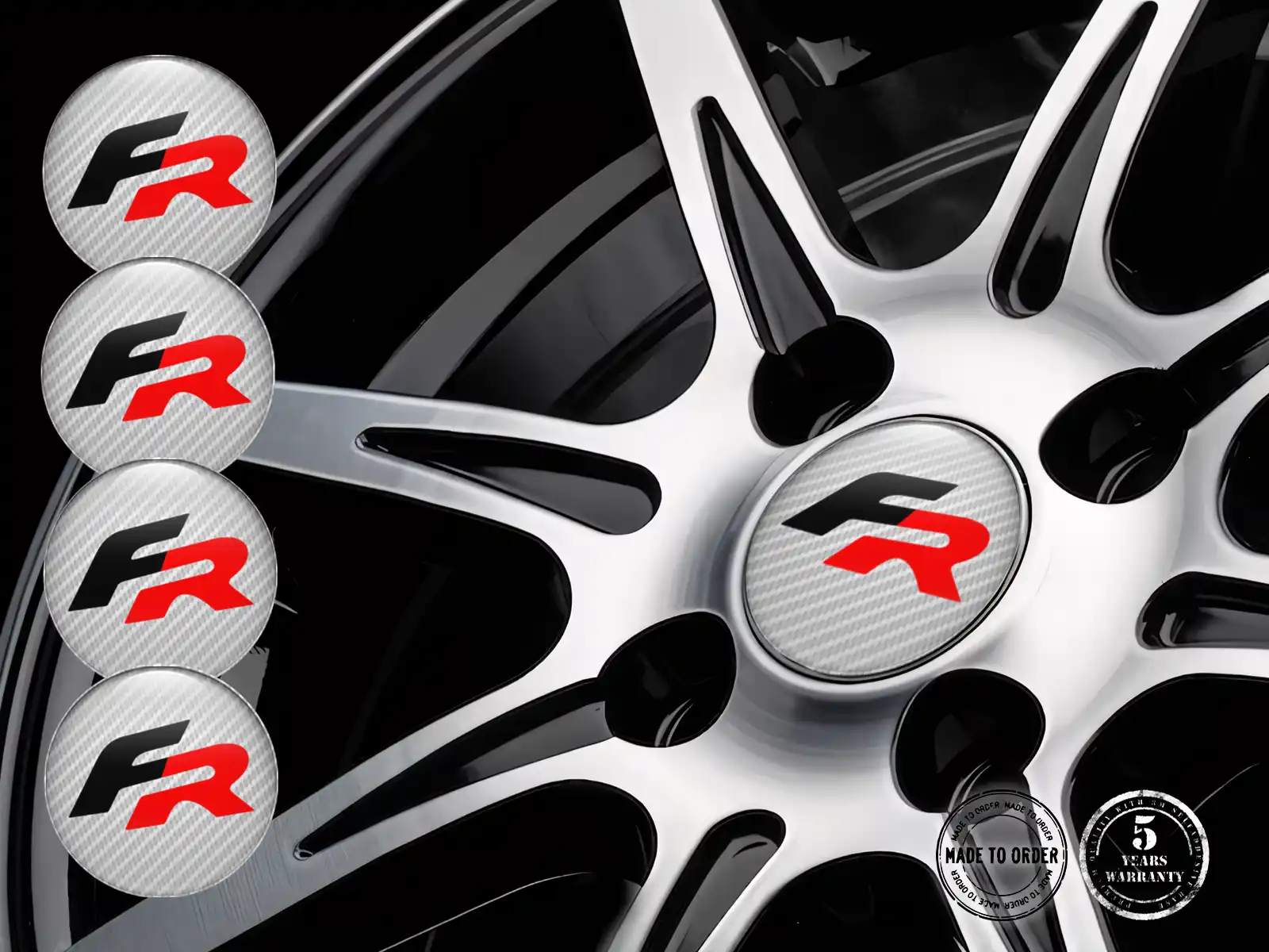 Seat Silikonaufkleber Stil Gewölbte Felgenembleme